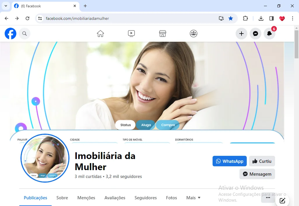 Descubra Curiosidades e Informações da Página do Facebook da Imobiliária da Mulher 1