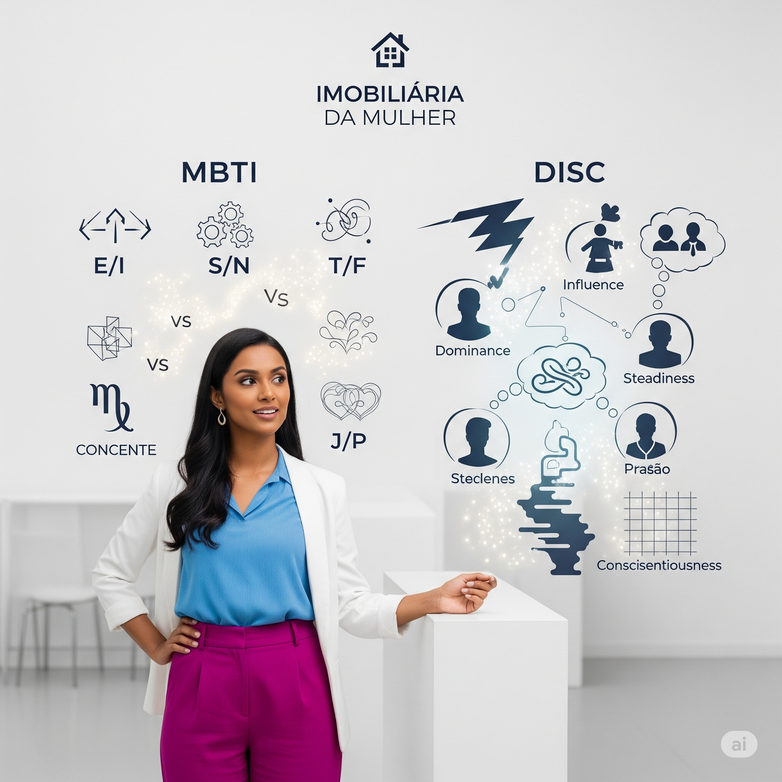 Decifrando Personalidades para Conectar Sonhos: MBTI e DISC na Imobiliária da Mulher 1